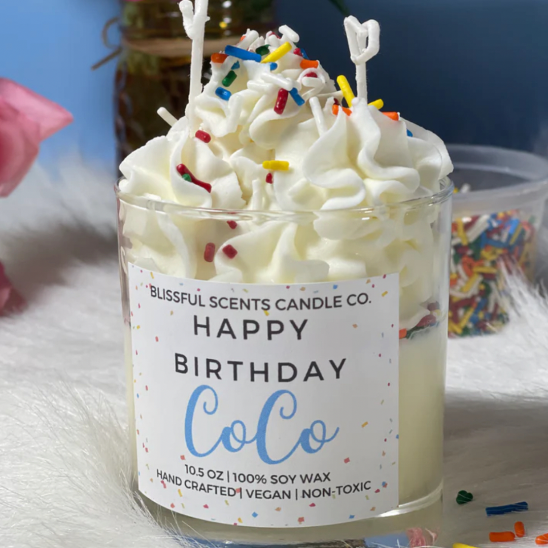 Happy Birthday Whipped Candle