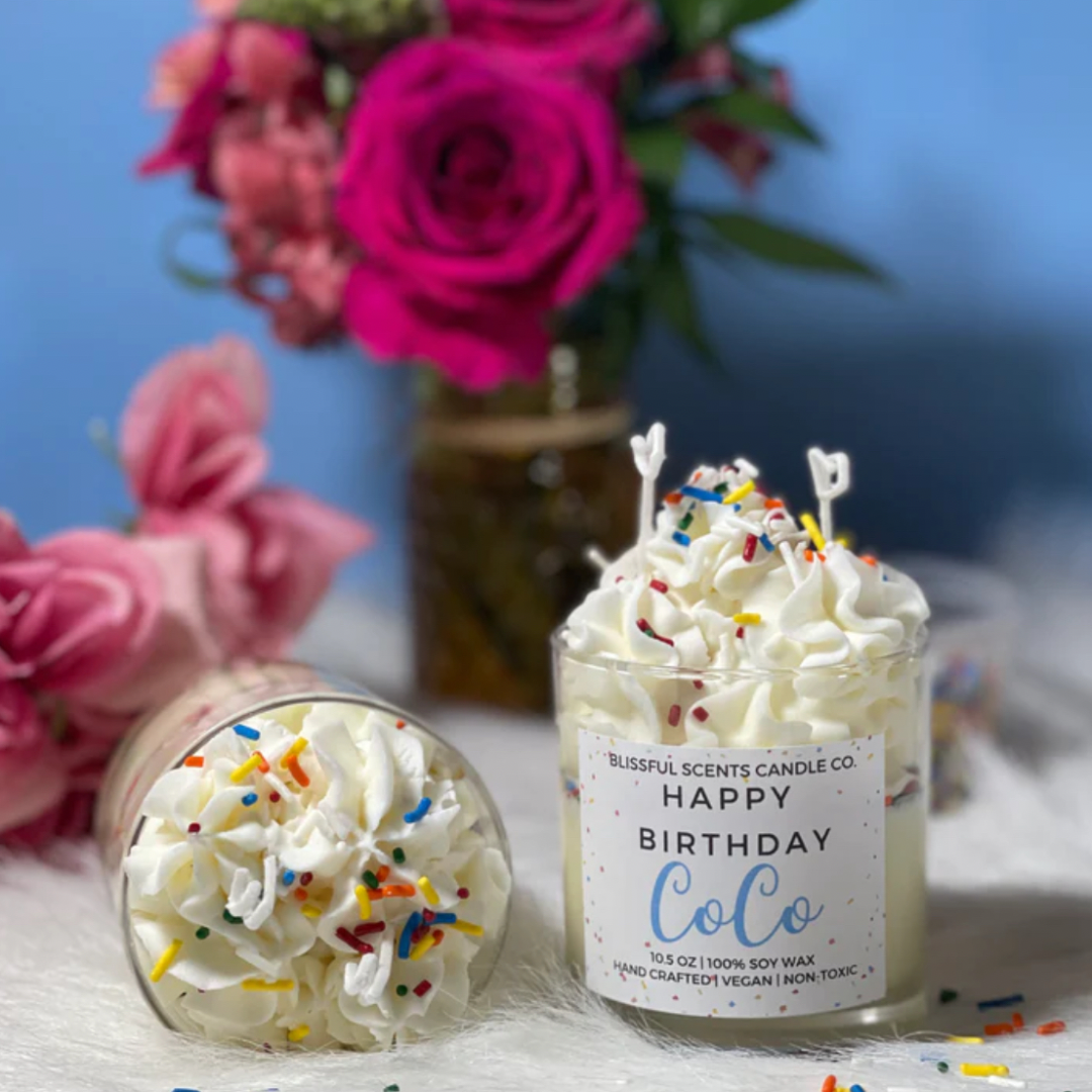 Happy Birthday Whipped Candle