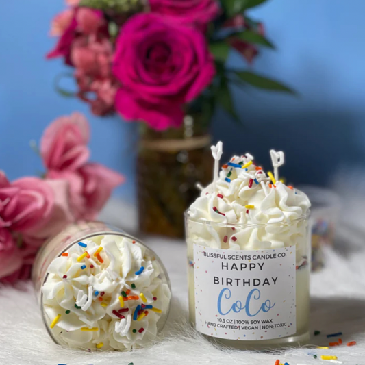 Happy Birthday Whipped Candle